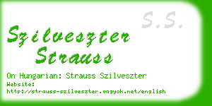 szilveszter strauss business card